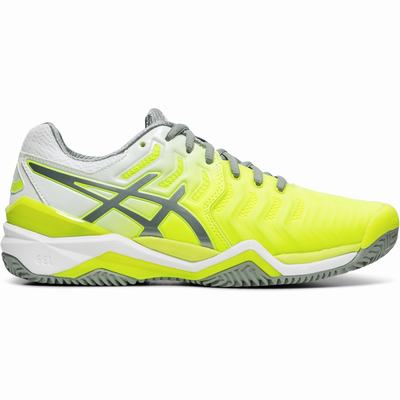 Női Asics Gel-Resolution 7 Clay Court Teniszcipő AS2689703 Sárga/Szürke